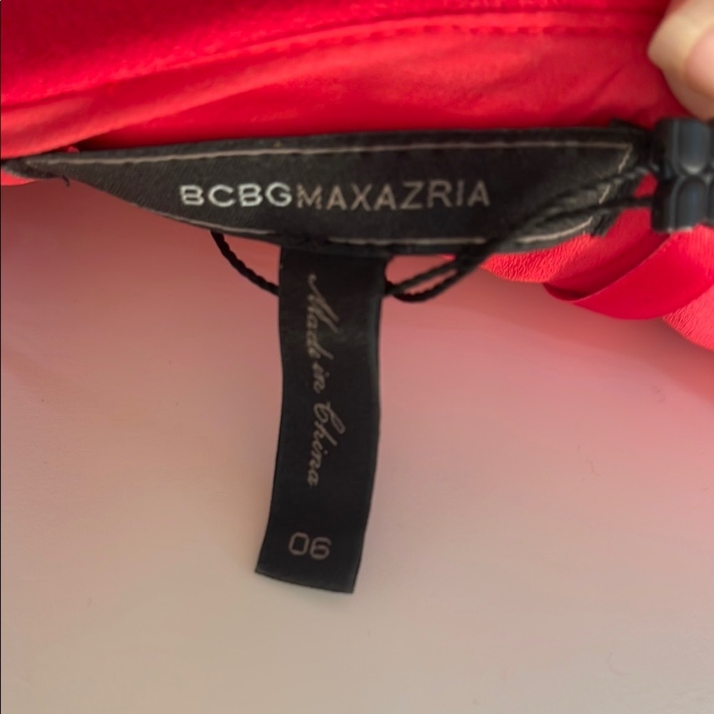 BCBGMaxAzria Vibrant Red Ruffle Mini Dress - Picture 3 of 15